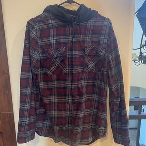 Vintage Vans Flannel with HOOD! (M)